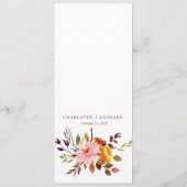 Sjabloon Pumpkin Autumn menu Dinner (Achterkant)