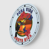 Sjabloon Pura Vida Costa Rica Grote Klok (Hoek)