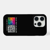 Sjabloon QR-code Upload uw bedrijfslogo naar iPhone Hoesje (Achterkant horizontaal)
