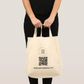 Sjabloon QR code Upload uw Logo website adres Tote Bag (Voorkant (product))