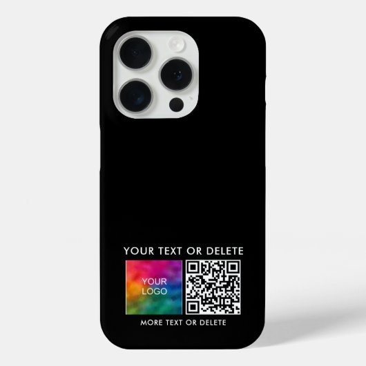 Sjabloon QR-code Upload uw zakelijke Logo naar Case-Mate iPhone Case (Achterkant)
