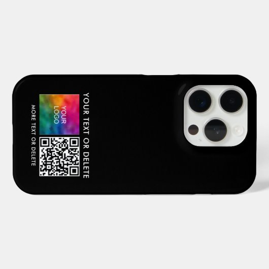 Sjabloon QR-code Upload uw zakelijke Logo naar Case-Mate iPhone Case (Achterkant (horizontaal))