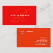 Sjabloon "R" van het Helderrood Visitekaartje-mono Visitekaartje (Voorkant / Achterkant)