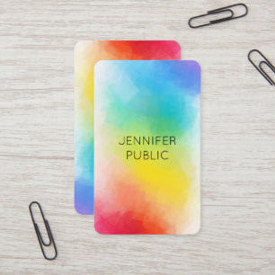 Sjabloon regenboogkleuren Moderne kleurrijke elega Visitekaartje