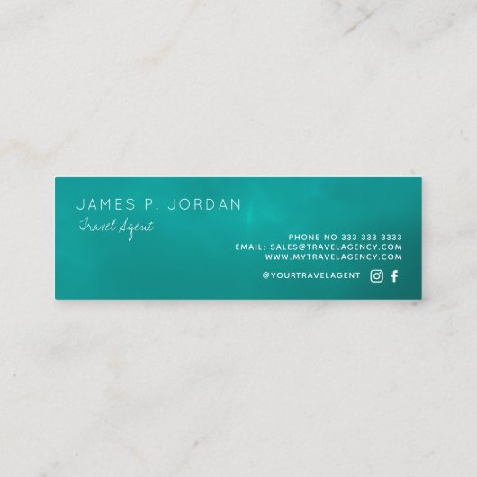 Sjabloon reisagent logo mini visitekaartje (Achterkant)