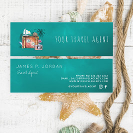 Sjabloon reisagent logo mini visitekaartje