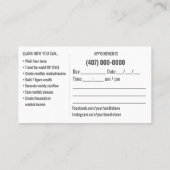 Sjabloon reisplanner agent visitekaartje (Achterkant)