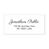 Sjabloon retouradres kalligrafie scriptnaam rubberstempel (Afrduk)