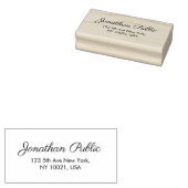 Sjabloon retouradres kalligrafie scriptnaam rubberstempel (Gestempeld)