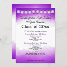 Sjabloon reünie van de klasse Paarse Waterverf