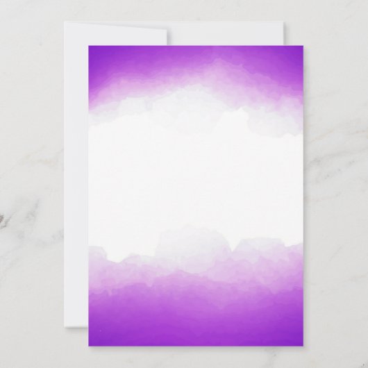 Sjabloon reünie van de klasse Paarse Waterverf Kaart (Achterkant)
