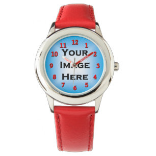Sjabloon Rode Afbeeldingen Horloge