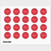 Sjabloon, rode cirkel, ronde sticker (Vel)