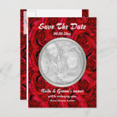 Sjabloon rode rozen briefkaarten - aanpasbaar (Voorkant / Achterkant)