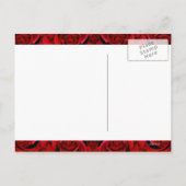 Sjabloon rode rozen briefkaarten - aanpasbaar (Achterkant)