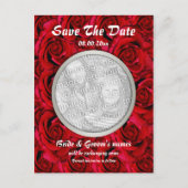 Sjabloon rode rozen briefkaarten - aanpasbaar (Voorkant)