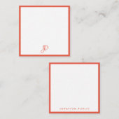 Sjabloon Rood Sinaasappel Wit gecalligraveerd Mono (Voorkant / Achterkant)