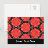 Sjabloon rood ventilatorpatroon briefkaart (Voorkant / Achterkant)