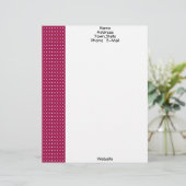 Sjabloon rood, wit en maroon Letterhead Briefhoofd Sjabloon (Staand voorkant)