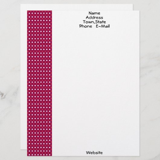 Sjabloon rood, wit en maroon Letterhead Briefhoofd Sjabloon (Voorkant / Achterkant)