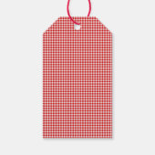 Sjabloon Rood-wit Gingham-HANG LABEL Cadeaulabel (Achterkant)