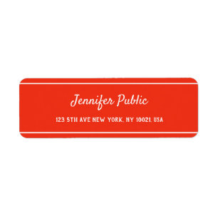 Sjabloon rood-witte kersthandschrift elegant etiket