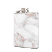 Sjabloon Roos Goud Wit Marmer Elegant Best Heupfles (Links)