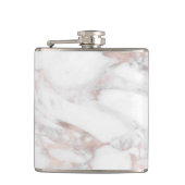 Sjabloon Roos Goud Wit Marmer Elegant Best Heupfles (Voorkant)