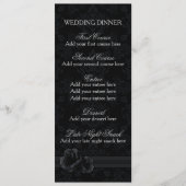 Sjabloon roos zwart demasmenu menu (Voorkant)