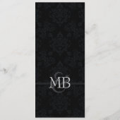 Sjabloon roos zwart demasmenu menu (Achterkant)