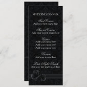 Sjabloon roos zwart demasmenu menu (Voorkant / Achterkant)