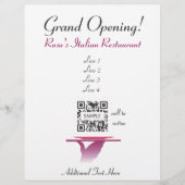 Sjabloon Rosa's Italiaanse restaurant Flyer (Voorkant)