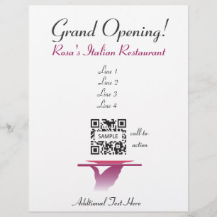 Sjabloon Rosa's Italiaanse restaurant Flyer