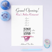 Sjabloon Rosa's Italiaanse restaurant Flyer (Enkel)