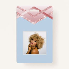 SJABLOON Rosegold Glitter Folie Kijk uit Badge