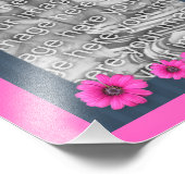 Sjabloon roze dagboeken Lijst Foto Afdruk (Hoek)