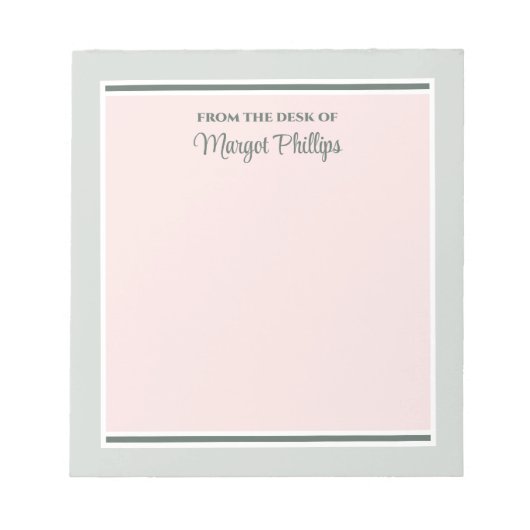 Sjabloon roze en stijlvolle grafische Notitieblok (Voorkant)