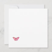 Sjabloon roze en witte glitter Butterfly (Achterkant)