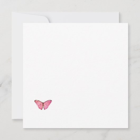Sjabloon roze en witte glitter Butterfly (Achterkant)