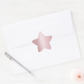 Sjabloon Roze Goud Modern Eerlijk Trend Ster Sticker (Envelop)