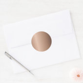 Sjabloon Roze Goud Voeg uw Logo toe Modern Ronde Sticker (Envelop)