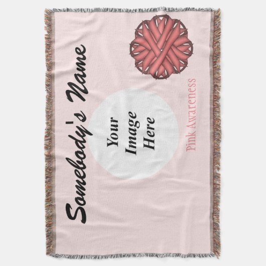 Sjabloon roze lobbon door Kenneth Yoncich Deken (Voorkant Verticaal)