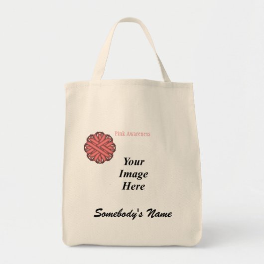 Sjabloon roze lobbon door Kenneth Yoncich Tote Bag (Voorkant)