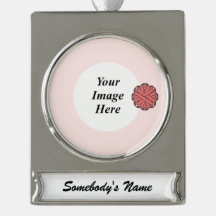 Sjabloon roze lobbon door Kenneth Yoncich Verzilverd Banner Ornament