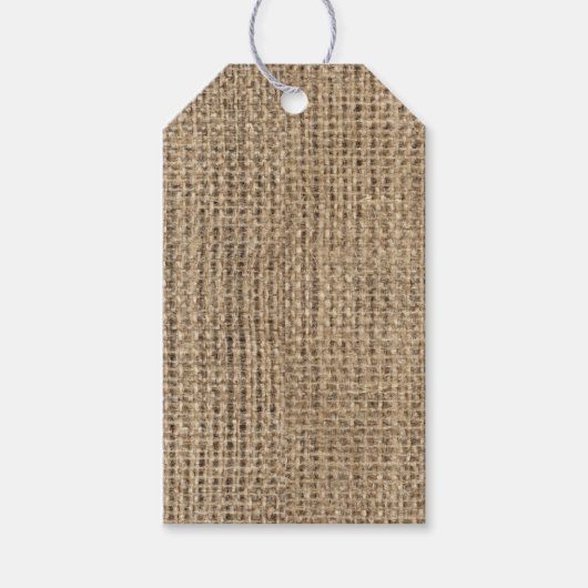 Sjabloon - Rustic Burlap Cadeaulabel (Voorkant)
