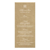 Sjabloon Rustic Country Kraft Wedding Menu (Voorkant)
