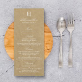 Sjabloon Rustic Country Kraft Wedding Menu