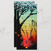 Sjabloon Rustige Boom Sunset Lights Wedding Progra (Voorkant / Achterkant)