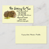 Sjabloon schattige Ginger Guinea Pig Foto Visitekaartje (Voorkant / Achterkant)