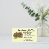 Sjabloon schattige Ginger Guinea Pig Foto Visitekaartje (Staand voorkant)